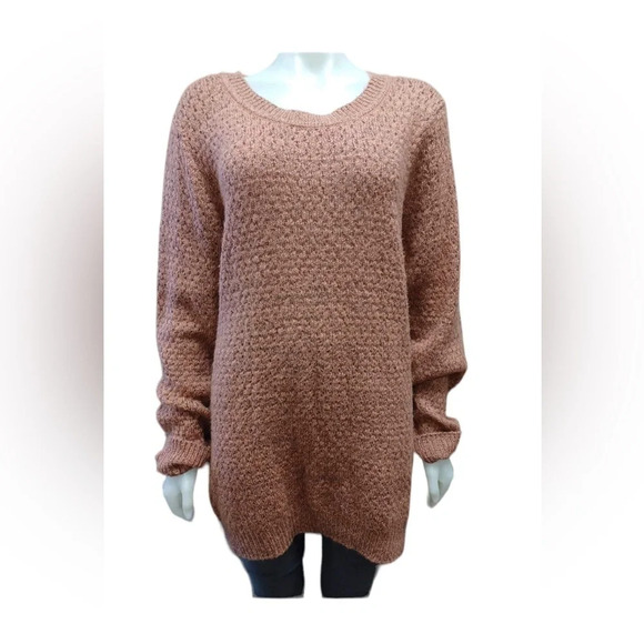 Ichi Textured Knit Sweater Light  Mahogany Colour Size XXL - Picture 5 of 14